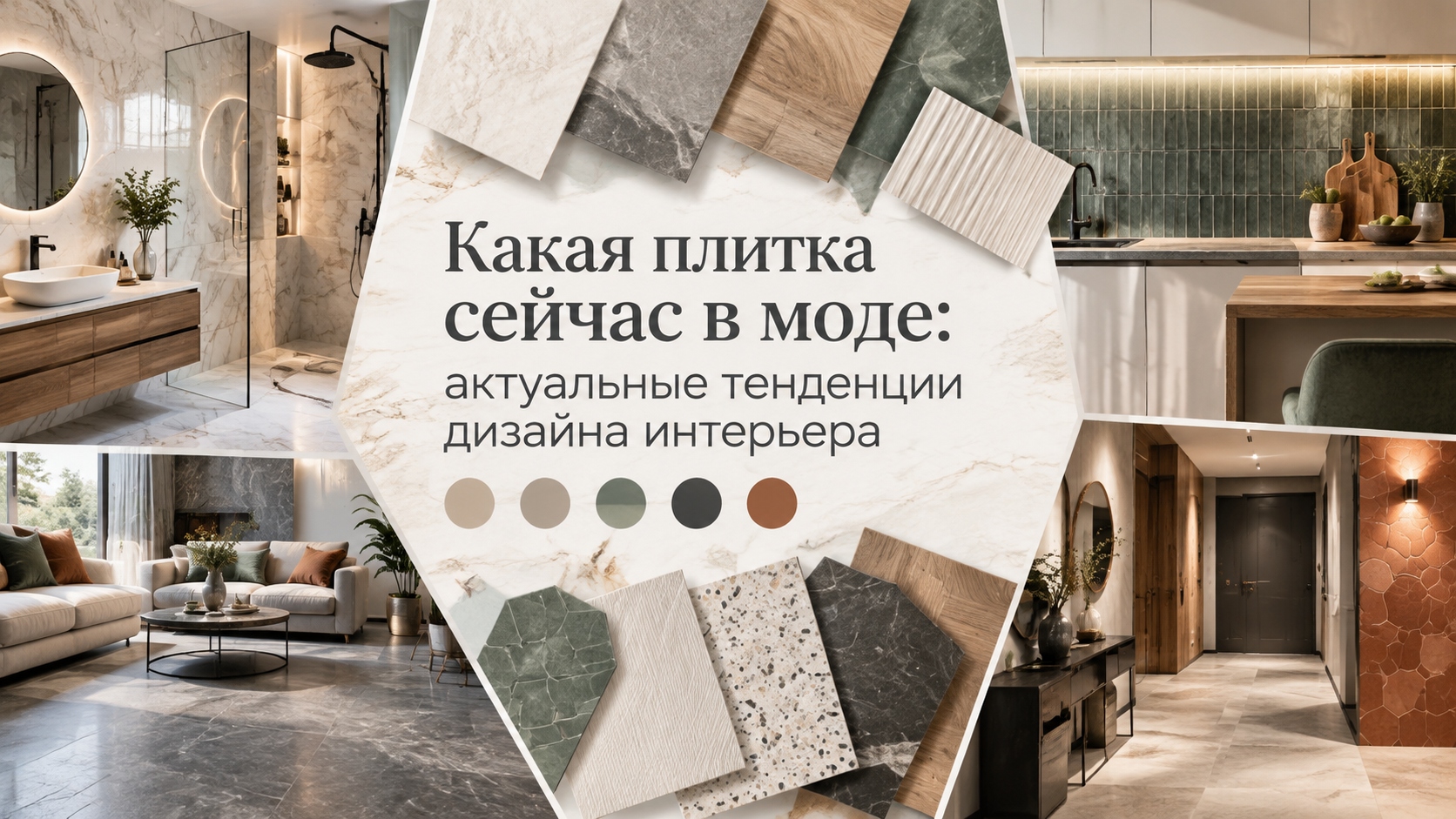 Какая плитка сейчас в моде: актуальные тенденции дизайна интерьера