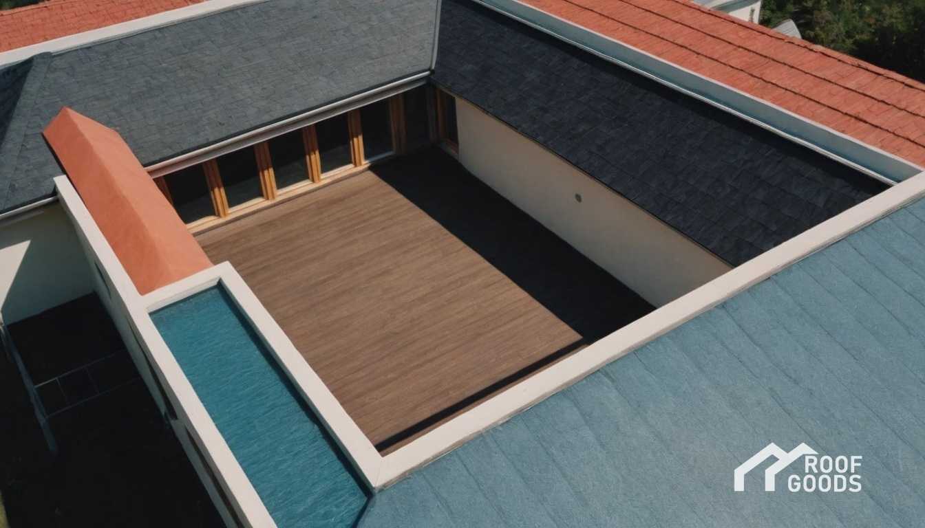 Устройство эксплуатируемой кровли с деревянным настилом (декингом)